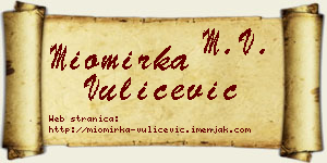 Miomirka Vulićević vizit kartica